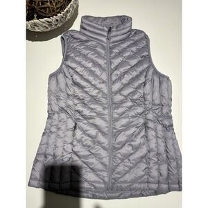 32 Degrees Heat Women's Gray Quilted Padded Sleeveless Down Vest‎ Jacket Medium